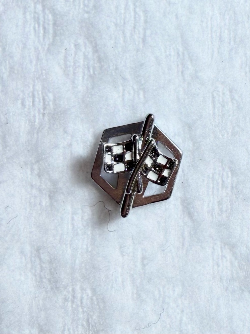 KEEP Collective Silver Racing Flag Bracelet Charm